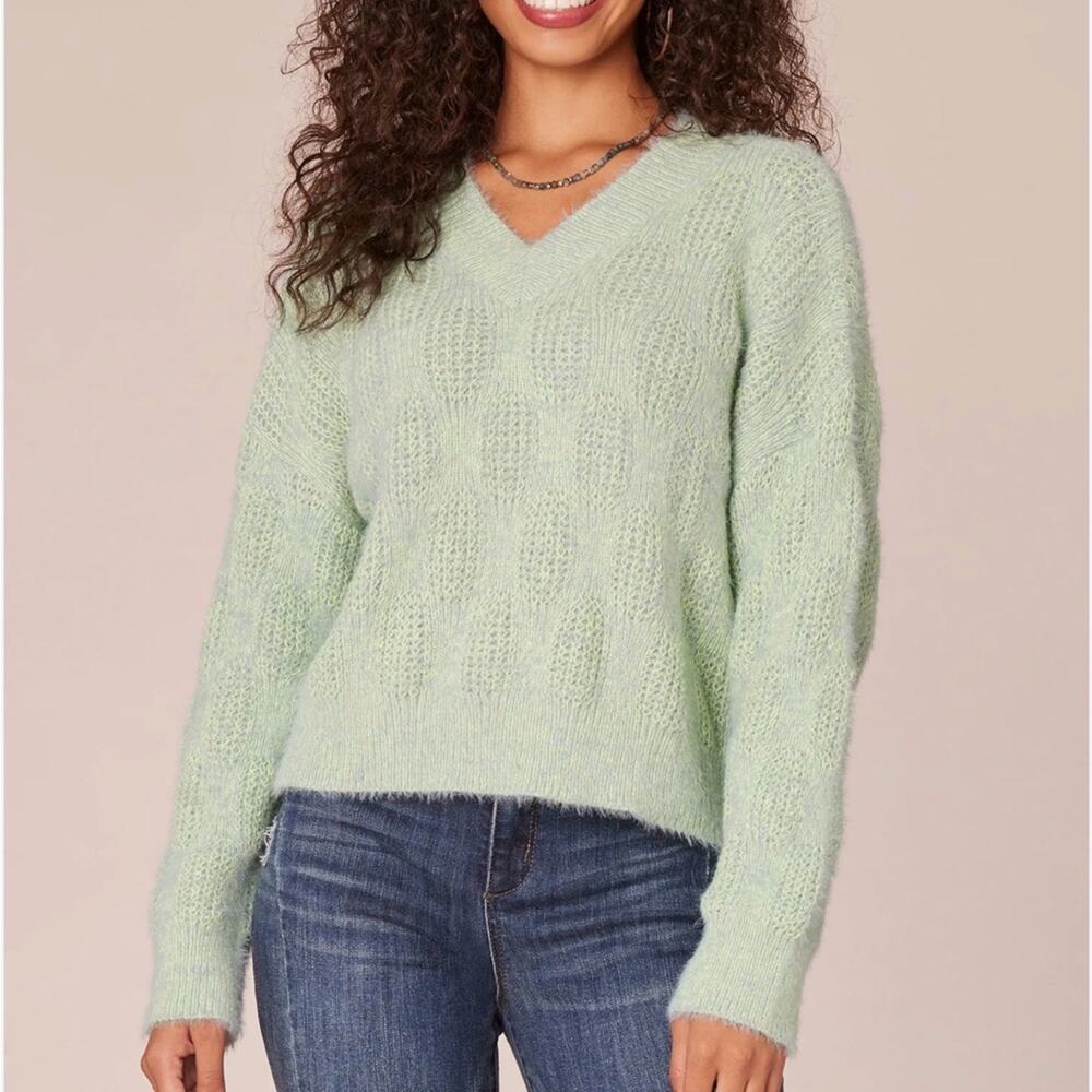 Democracy Mint V-Neck Sweater for Women